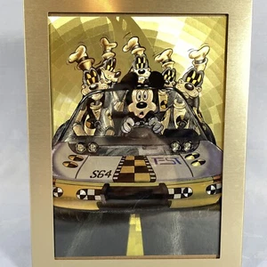 Disney Test Track Epcot Center Mickey Goofy Large Lenticular Postcard Framed - Picture 1 of 4