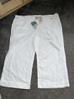 Women’s Vintage Nike White 3/4 Length Trousers Size Extra Large XL Cropped