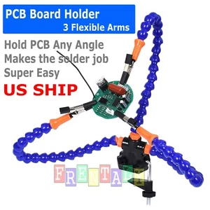 Helping Third Hand Magnifier Soldering Stand Clamp Holder Alligator Clip Tool - Picture 1 of 10