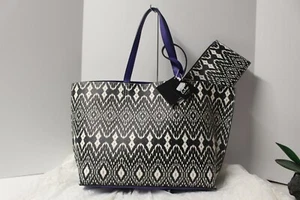 Echo New York reversible large tote bag Black and White NWT $118 Vegan Leather - Picture 1 of 7