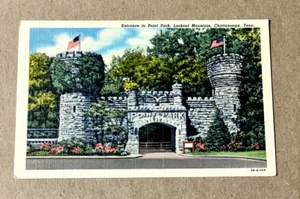 Postal de colección, entrada a Point Park, Lookout Mountain, Chattanooga, TN - Imagen 1 de 2