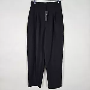Lulus Pleated Workwear Business Office NWT Womens Small Black Pants - Picture 1 of 8