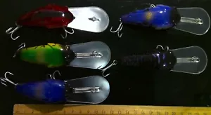 5 brand new hard body Murray Cod fishing lures with VMC hooks and rattles - Picture 1 of 2