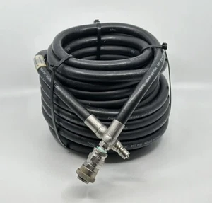 DWE 50' Breathing Air Hose 250 PSI 3/8" w/ PARKER Quick-Connect SS Fittings NEW - Picture 1 of 9