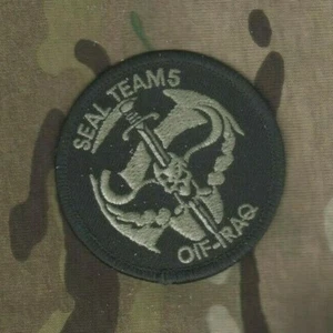 US NAVY UDT SPECIAL WARFARE SEAL TEAM 5 ST5 INSIGNIA PATCH: OIF-IRAQ (iron-on) - Picture 1 of 12