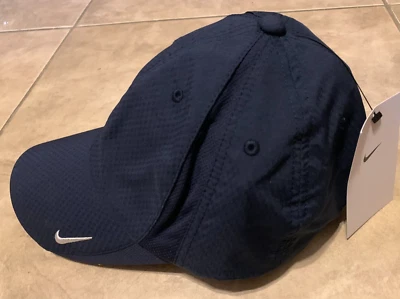 Nike Dri-Fit Heritage-86 Golf Azul Marino con Swoosh Blanco Gorra en Blanco NUEVO con Etiqueta Foto 1 de 4
