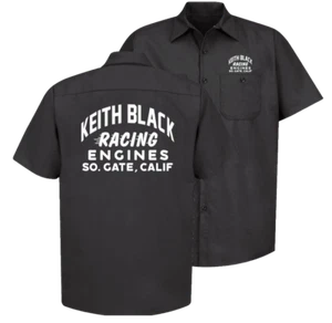 Keith Black Drag Racing Engines Nero Meccanica Camicia Lavoro, Chev Ford Mopar NHRA - Foto 1 di 1