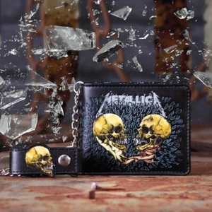 Metallica Sad But True Skull Wallet w/ Chain Official Metal Nemesis Now Merch - Picture 1 of 7