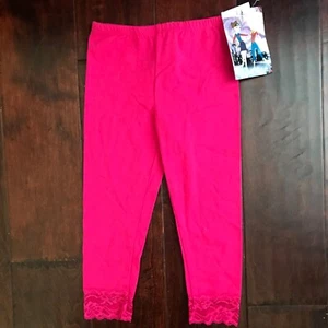 Scrambled Girl Nordstrom Baby Girl Capri Leggings Yoga Pants Size 3T Lace Decor - Picture 1 of 4