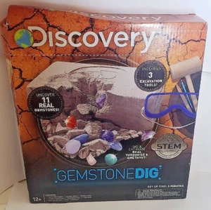 Juego de excavación de piedras preciosas Discovery tallo ciencia nuevo caja ligeramente dañada - Imagen 1 de 3