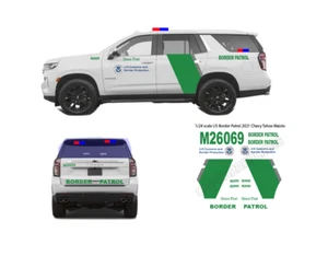 Calcomanías de tobogán acuático Chevy Tahoe 2021 Maisto de la Patrulla Fronteriza de Estados Unidos escala 1/24 - Imagen 1 de 1