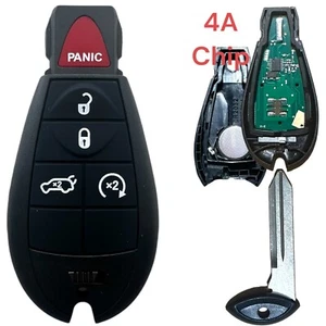 for 2014-2019 Jeep Cherokee Remote Fobik Key Fob 5 Button 433MHz 4A Chip GQ4-53T - Picture 1 of 1