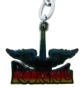 Rock N Roll Text Schlüsselanhänger Keyring Mehrfarbig Unisex GTO DESIGNS PRODUKT ORIGINAL - Bild 1 von 6
