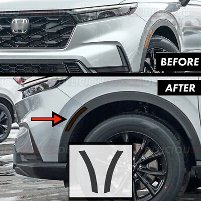 For 2023-2026 Honda CR-V Front Side Markers SMOKE Overlays Vinyl Tint Decals - Image 1 of 4