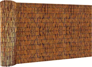 Natural Reed Fencing Rolls, Decorative Bamboo Fencing 4Ft High Roll Reed Screen - Picture 1 of 12