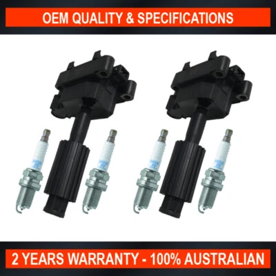 2x Swan Ignition Coils & 4x NGK Spark Plugs for Ford Transit VH VJ 2.3L E5FB - Image 1 of 4