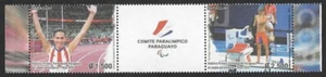 SMI) 2020 PARAGUAY, TOKYO PARALYMPIC GAMES, athletics and swimming, 3-strip MNH - Picture 1 of 1
