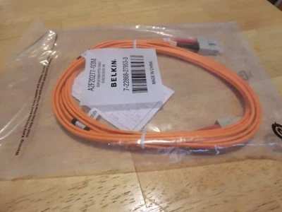 Belkin 3 meters SC-to-SC Connector 62.5/125µM Duplex Multimode Fiber Optic Cable - Image 1 of 4