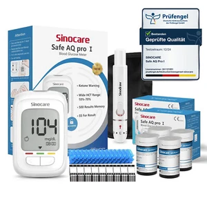 Sinocare Blutzuckermessgerät 100 Set Farbindikator 500 Speicherkapazität Präzise - Bild 1 von 10