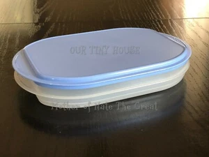 TUPPERWARE Fridge Stackables Deli Keeper Meat Cheese Container Vintage True Blue - Picture 1 of 9