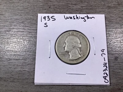 1935 S Washington Silver Quarter Key Date from San Francisco Mint 092324 79i - Image 1 of 4
