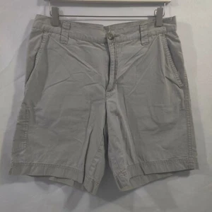 Columbia Chino Shorts Womens 32 Solid Beige Flat Front  - Picture 1 of 8