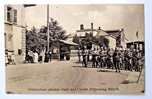 AK - Lörrach - Grenzverkehr zwischen Basel und Lörrach (Völkerkrieg 1914/16) - Bild 1 von 2