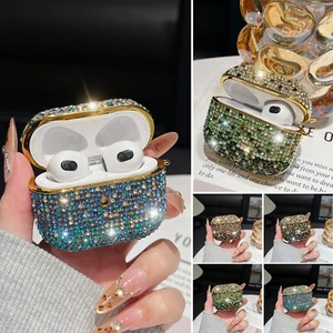 For Apple Airpods 4th/3/2/1/Pro 2/1 Bling Diamond Rugged Plating Shockproof Case - Zdjęcie 1 z 15