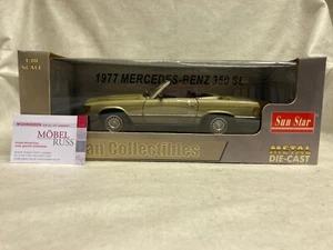 Mercedes Benz 350 SL 1977 Gold Sun Star 1:18 R107 W107 - Picture 1 of 3