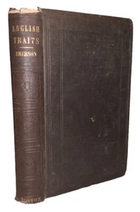 1856, 1st Edition, ENGLISH TRAITS, by RALPH WALDO EMERSON, TRAVEL, PHILOSOPHY - Picture 1 of 11