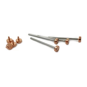 Bracelet Montre Pression Presse Barres Rivets x4 Friction Fermoire 1.2mm or Rose - Picture 1 of 1