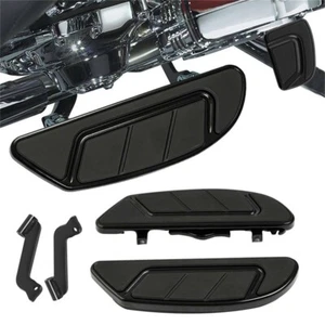 Black Front Floorboard Footboard For Harley Electra Glide Classic FLHTC 1986-13 - Picture 1 of 8