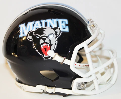 2019 Maine Black Bears Custom Riddell Mini Helmet vs Sacred Heart Cover