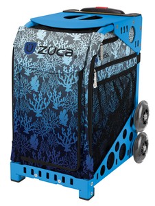 Zuca Blue Reef Deep Sea Sport Insert Bag and Blue Frame with Flashing Wheels