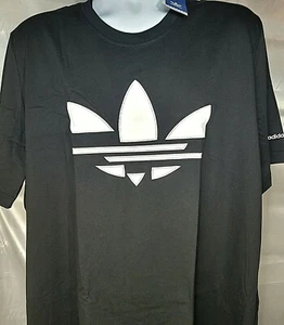 ADIDAS ORIGINAL M XXL BLACK SHATTERED TREFOIL TEE CLASSIC T-SHIRT COMFORT - Picture 1 of 8