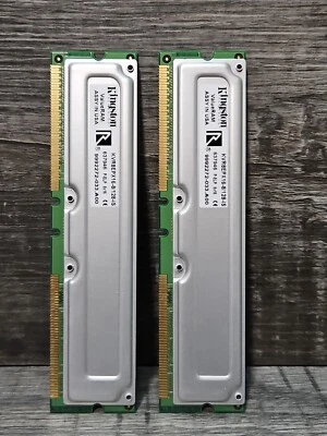 (Lote de 2) Kingston KVR8EPX16-8/128-IS 637946 Rimm 128MB NO ECC PC800-45 800MHz Foto 1 de 4