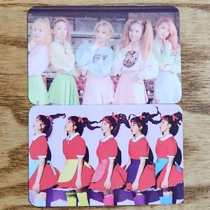Ensemble de cartes photo officielles de groupe 5 pièces velours rouge 8e anniversaire véritable Kpop