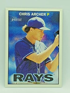 Chris Archer 2016 Topps Heritage #435B impresión corta a color - Imagen 1 de 6