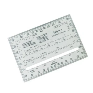 1:25.000 1:50.000 Winkelmesser Lineal Karte Lesen Meilen/Meter/Yards für - Bild 1 von 9