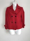 Diane Von  Furstenberg  Red Black Long Sleeve Double Breasted Jacket Size 6