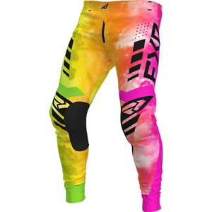 FXR Podium Acid Sherbert Mens MX Offroad Pants Yellow/Pink 36 USA - Picture 1 of 2