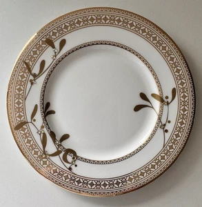 PROUNA JEWELRY 7605 GOLDEN LEAVES BREAD PLATE W/ SWAROVSKI CRYSTALS 7" - NEW - Picture 1 of 4