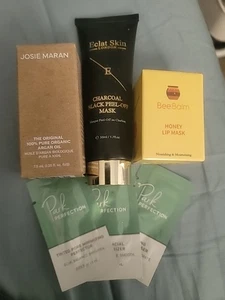 Josie Maran Bio Arganöl 0,25oz Bienenbalsam Lippenmaske 0,10g Eclat Hautmaske 1,7oz - Bild 1 von 9