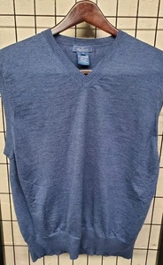 Faconnable Herren Pullover Weste Large blau 100% extrafeine Merinowolle NEUWERTIG - Bild 1 von 3