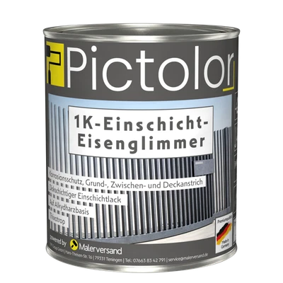 Pictolor® 1K-Einschicht-Eisenglimmer 1 Liter Dunkelgrau(24,87 €/l)