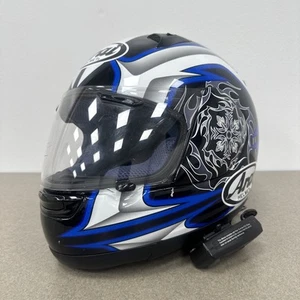 ARAI QUANTUM II 2 CHASER BOOST BLUE/BLACK MOTORCYCLE HELMET W/ J&M BLUETOOTH - Picture 1 of 9