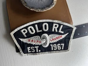 Polo Ralph Lauren Bordado Rueda Alada Moto Chaqueta Coser Parche - Imagen 1 de 2