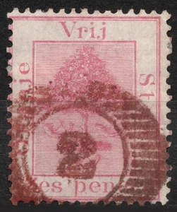 SG4 Sn:#8b used 1868 6d ORANGE FREE STATE  Orange tree - Picture 1 of 2