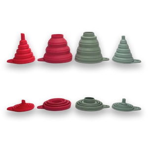 2er faltbares Trichter Set Silikon Umfülltrichter Öltrichter Küchentrichter NEU - Bild 1 von 3