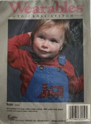 Golden Bee Stitchery Cross Stitch Wearables 60259 Train Boy Steam Engine Toy - Image 1 of 2